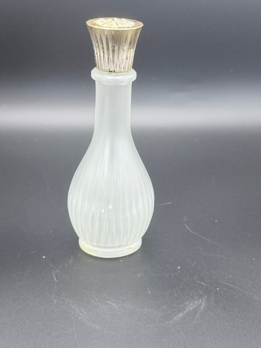 Vintage Avon Unforgettable Cologne Silk 3 oz Frosted Glass Bottle Empty